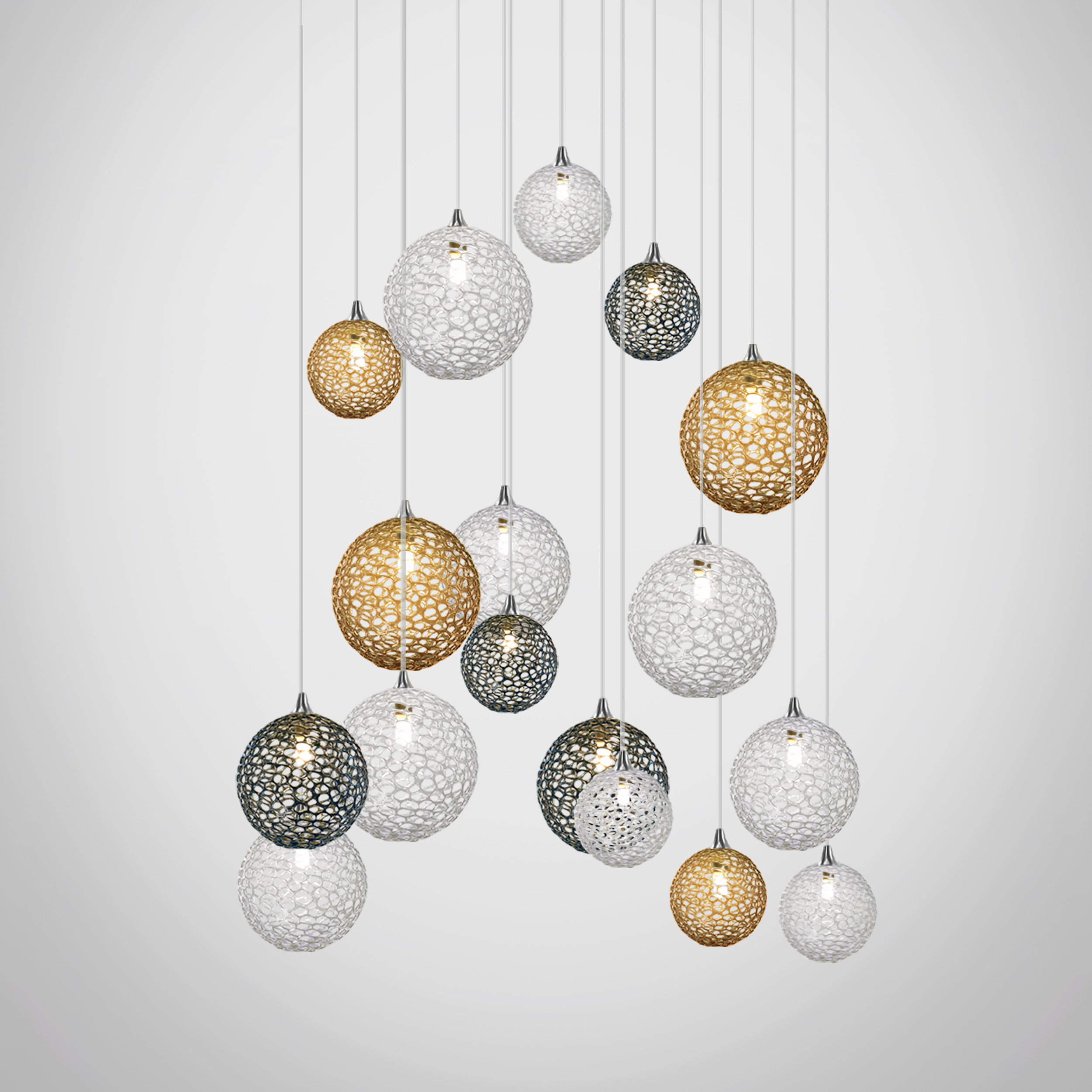 Galilee Lighting Napa 17 - Light Cluster Globe Pendant | Wayfair